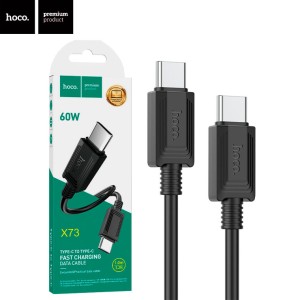USB кабель Hoco X73 Type-C - Type-C (чорний)