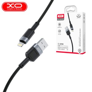 USB кабель XO NB198 Lightning 1м (чорний)