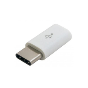 Перехідник USB Type-C 2.0 тато - micro-USB мама (колір білий або чорний)