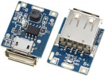 Мини-модуль питания-зарядки от 18650 с USB-microUSB 1А