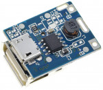 Мини-модуль питания-зарядки от 18650 с USB-microUSB 1А
