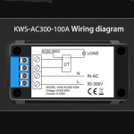 Универсальный измеритель параметров переменного тока KWS-AC300-100A