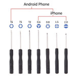 Набор инструментов для ремонта смартфонов iPhone/Xiaomi (12 ед.)
